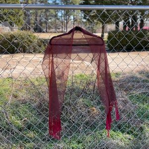 Red/Black Shimmery Scarf